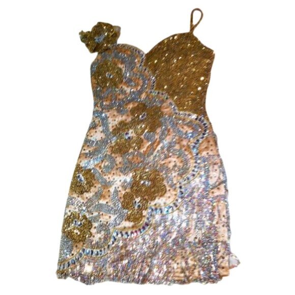 👑Work of art Swarovski Crystals Couture Pageant Prom One of a kind Custom Dress - Picture 10 of 12